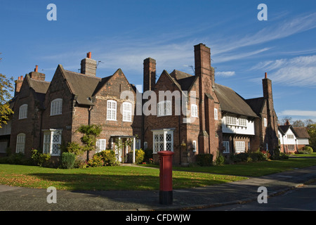 Port Sunlight Museo e villaggio giardino, Port Sunlight, Merseyside England, Regno Unito, Europa Foto Stock