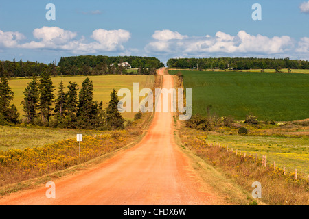 Strada di argilla, Margate, Prince Edward Island, Canada Foto Stock