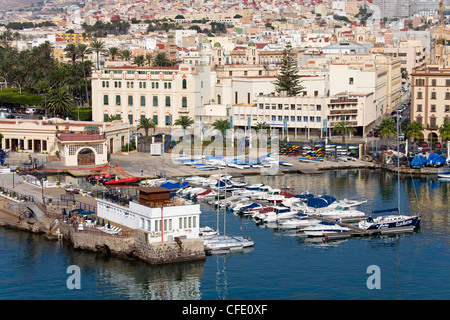 Area portuale nel porto di Melilla, Spagna, Spagnolo in Nord Africa e Africa Foto Stock