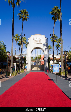 Ingresso agli Universal Studios di Hollywood a Los Angeles, California, Stati Uniti d'America, Foto Stock