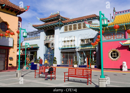 Store nella centrale Plaza, Chinatown, Los Angeles, California, Stati Uniti d'America, Foto Stock