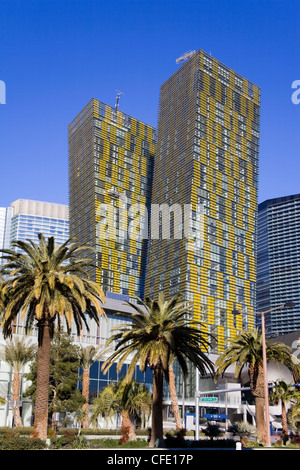 Vira torri CityCenter, Las Vegas, Nevada, Stati Uniti d'America, Foto Stock