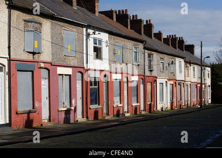 Edge Lane progetto di rigenerazione Liverpool England demolizione Costruzione imprenditore artigiano alta viz la salute e la sicurezza Foto Stock