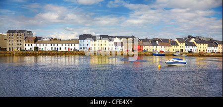 Panorama di Claddagh nella città di Galway, Irlanda. Foto Stock