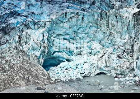 La faccia terminale del ghiacciaio Fox Foto Stock
