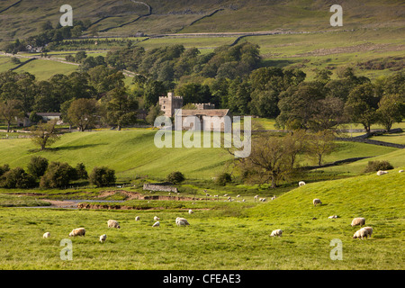 Regno Unito, Inghilterra, Yorkshire, Wensleydale Nappa Hall, fortificato Manor House, casa ancestrale della Famiglia Metcalf Foto Stock