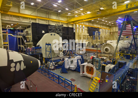 Veicolo spaziale Mockup Facility, Johnson Space Center in Texas. Esso viene utilizzato per l'astronauta di formazione e familiarizzazione dei sistemi. Foto Stock