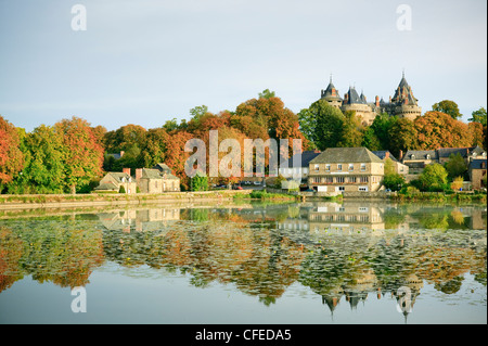 Chateau de Combourg Combourg Ille-et-Vilaine Bretagna Francia Foto Stock