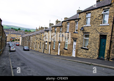 Skipton,piccolo cottage di data mining,identici,Strada dopo strada,North Yorkshire,Gran Bretagna,UK Foto Stock