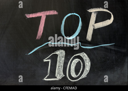 Chalk disegno - Top ten Foto Stock