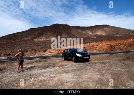 Isole Canarie Fuerteventura betencuria parco nazionale di scenari mozzafiato ammirando la vista Foto Stock