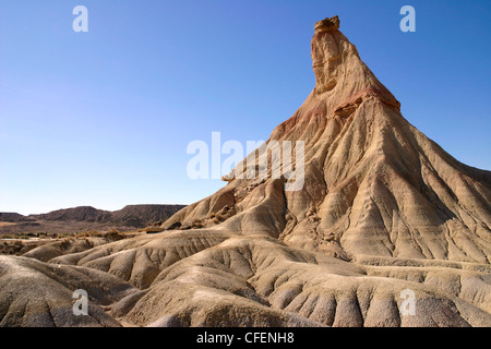 Castilldetierra nella riserva del deserto nel nord della Spagna. Bardenas Reales, Navarra. Spagna Foto Stock