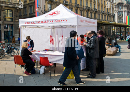 Giorno del rene, la Croce Rossa Italiana, Milano, Italia Foto Stock