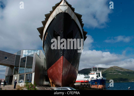 Norvegia Stokmarknes - centro amministrativo per Hadseloya. Coastal Express Museum Foto Stock