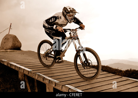 Coppa del mondo di corsa in discesa nevis gamma Foto Stock