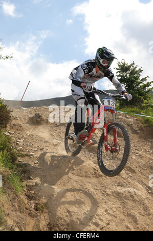 Coppa del mondo di corsa in discesa nevis gamma Foto Stock