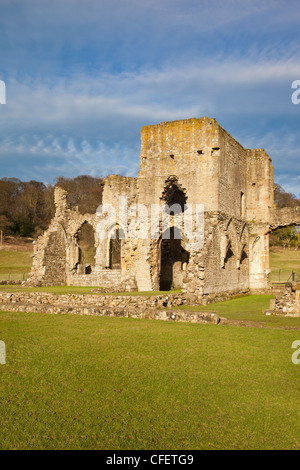 Le rovine di Easby Abbey fondata 1155 come una abbazia dei premonstrati sulle rive del fiume Swale vicino al Richmond North Yorkshire Foto Stock