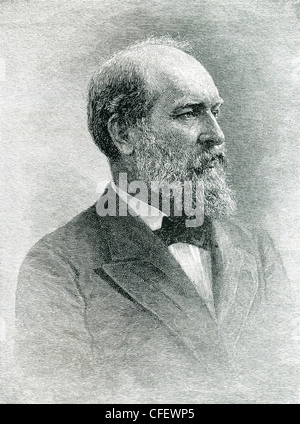 Il generale James Abram Garfield (1831-1881) servita per l'Unione nella guerra civile ed è stato eletto il ventesimo Presidente degli Stati Uniti. Foto Stock