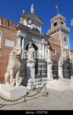 La Porta Magna, Arsenale, Venezia, Sito Patrimonio Mondiale dell'UNESCO, Veneto, Italia, Europa Foto Stock