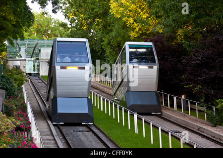 Funicolare di Montmartre, Montmartre, Parigi, Francia, Europa Foto Stock