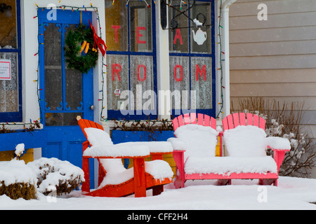 Oriental Hotel in inverno, Victoria, Prince Edward Island, Canada Foto Stock