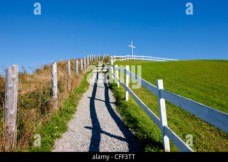 Percorso a piedi, Perce, Penninsula Gaspé, Quebec, Canada Foto Stock