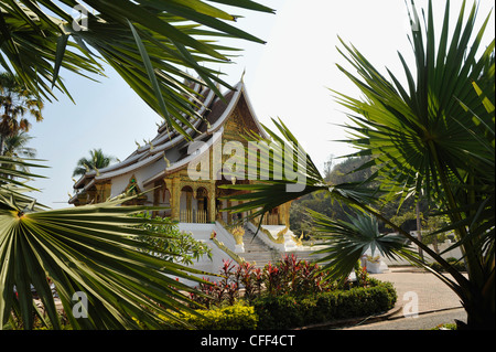 Wat Ho Pha Bang, Royal Palace, a Luang Prabang, Laos Foto Stock