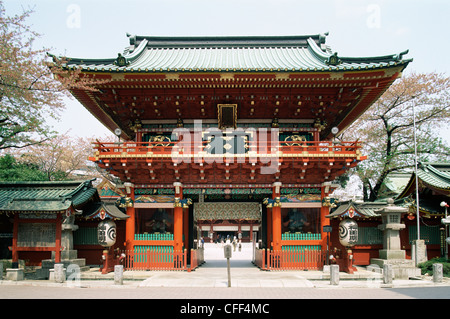 Giappone, Tokyo, Kanda Myojin Santuario Gateway Foto Stock