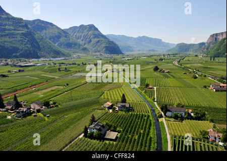 Vista aerea di Laives, Alto Adige, Alto Adige, Italia Foto Stock