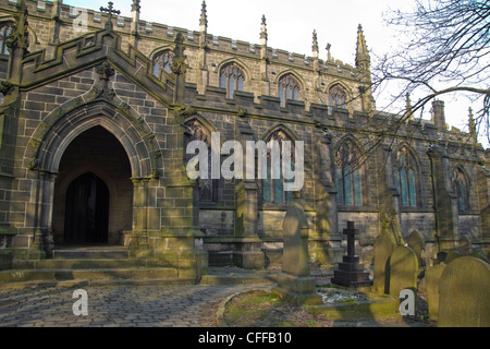 Chiesa Heptonstall, Yorkshire England Regno Unito Foto Stock