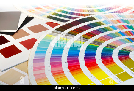 Una raccolta di campioni di colore per la selezione dei colori Foto Stock