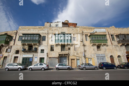 Edifici e street a Malta, antica isola nel Mediterraneo Foto Stock