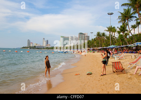 Wongamart beach, Pattaya, Thailandia Foto Stock