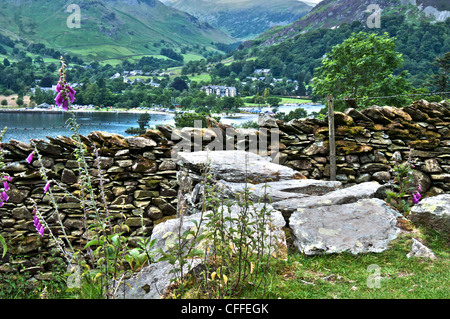 Lake District di gradini di pietra verso ullwater Foto Stock