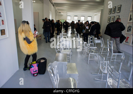 Indipendente Art Fair, tenutasi nell'ex Dia Center per le Arti, nel quartiere alla moda di West gallery Chelsea District di New York Foto Stock