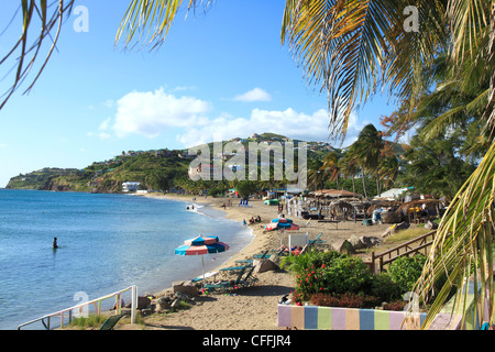 Frigate Bay beach in Saint Kitts Foto Stock