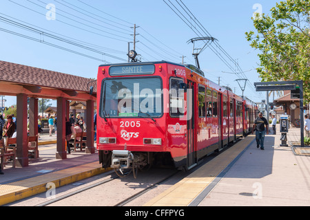 San Diego Trolley Foto Stock