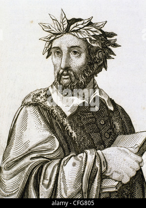 Torquato Tasso (1544-1595). Poeta italiano. Incisione. Foto Stock