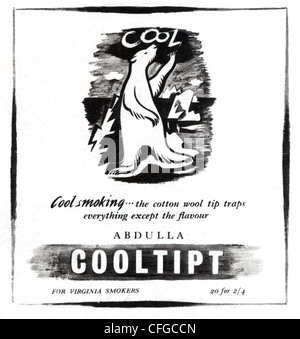 Sigarette Cooltipt annuncio da 1946 Foto Stock