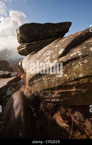 Brimham Rocks tra Ripon e ponte Pateley North Yorkshire Foto Stock