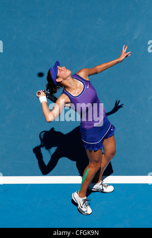 Julia Goerges (GER) presso l'Australian Open 2012, ITF Grand Slam torneo di tennis, Melbourne Park,l'Australia. Foto Stock