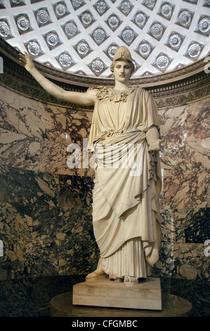L'Athena di Velletri Pallas indossa un casco copia romana 1 Cent BC dopo 5 Cent BC originale di Fidia Greco in Grecia Foto Stock