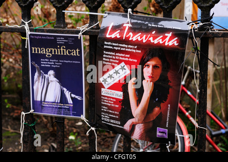 La Traviata e il Magnificat poster, Cambridge, Inghilterra, Regno Unito Foto Stock