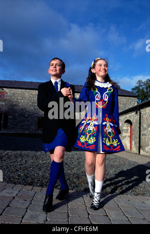 Danzatori irlandesi Foto Stock