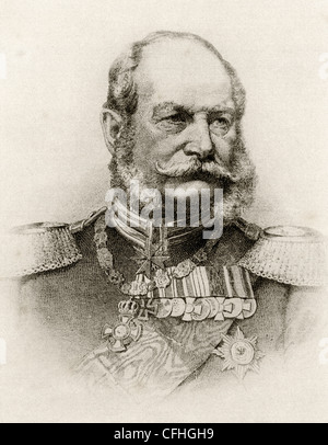 Il Kaiser Guglielmo I, 1797 - 1888. Re di Prussia e primo imperatore tedesco. Da Bismarck, la trilogia di combattente pubblicato 1927. Foto Stock