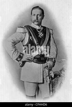 Il Kaiser Guglielmo II (1859-1941) imperatore tedesco Foto Stock