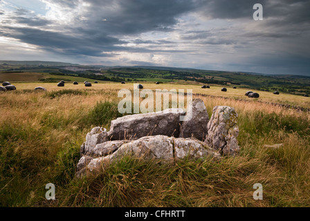 "Cinque Pozzi' chambered luogo di sepoltura su Taddington Moor nel Derbyshire Foto Stock