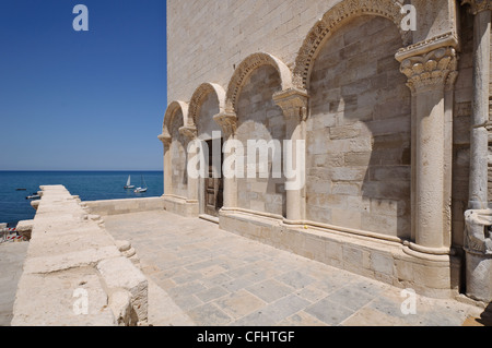 Dettaglio della Cattedrale di Trani - puglia, Italia. Foto Stock