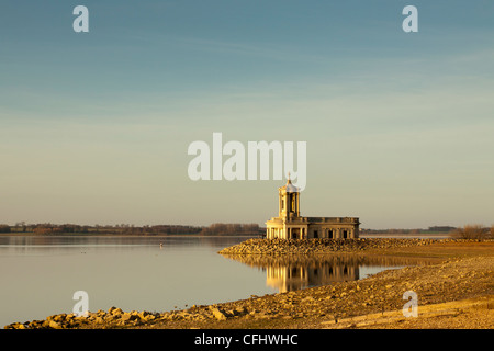 Normanton Chiesa, Rutland acqua, Rutland, England, Regno Unito Foto Stock