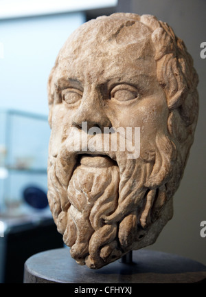 Busto in marmo di Socrate Il British Museum London REGNO UNITO Foto Stock